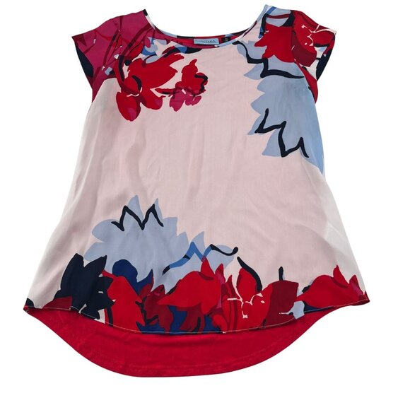 Cynthia Rowley Women's Cap Sleeve Floral Top Size Small - Picture 1 of 5